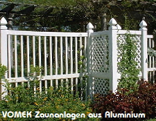 Gartenzune und Tore aus Aluminium